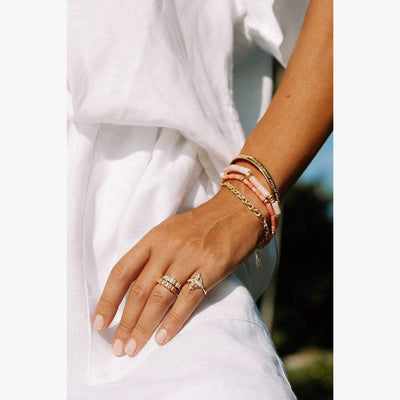 Wildthings - Roze lucht armband goud